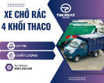 XE CHỞ RÁC 4 KHỐI THACO TF220 - ĐỘNG CƠ EURO 5 HOÀN TOÀN MỚI 