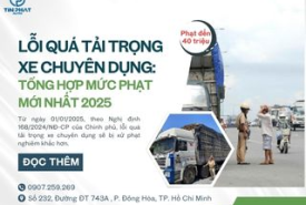 LỖI QUÁ TẢI TRỌNG XE CHUYÊN DỤNG: MỨC PHẠT MỚI NHẤT 2025