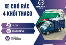 XE CHỞ RÁC 4 KHỐI THACO TF220 - ĐỘNG CƠ EURO 5 HOÀN TOÀN MỚI 