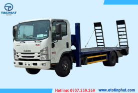 XE NÂNG ĐẦU CHỞ MÁY CÔNG TRÌNH ISUZU NQR 4T9 