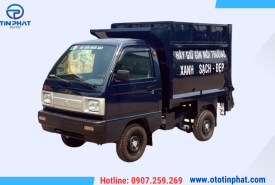 XE THU GOM RÁC 2 KHỐI SUZUKI GẮN BỬNG NÂNG