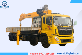 Xe Tải Dongfeng 4 Chân Gắn Cẩu Soosan 15 Tấn SCS1516
