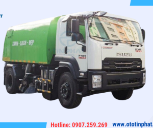 XE ISUZU FRR90LE4 QUÉT HÚT BỤI ĐƯỜNG 4 KHỐI