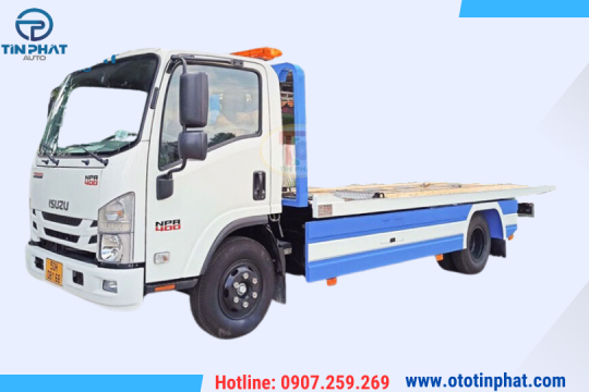 XE CHỞ XE ÔTÔ ISUZU 5TẤN - CỨU HỘ SÀN TRƯỢT  