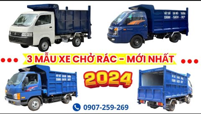 3 Mẫu XE CHỞ RÁC - Bửng Nâng mới nhất 2025