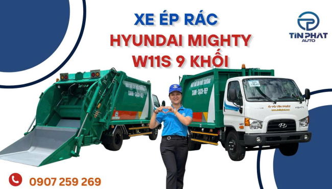 Đánh giá XE ÉP RÁC 9 KHỐI - HyundaI W11S (Sẵn Xe Giao Ngay)