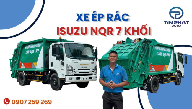 Xe Ép Rác Isuzu NQR 3,49 Tấn (7 Khối) mới nhất 2025 | Tín Phát Auto