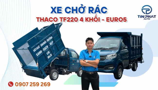 [Giới Thiệu] Xe Chở Rác Thaco 4 Khối Euro 5 - Lựa Chọn TỐT NHẤT hiện nay