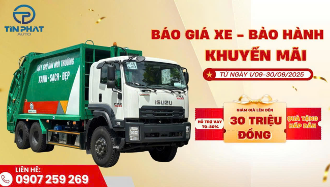 Xe Ép Rác Isuzu FVZ 22 Khối: Báo Giá Thực Tế - Chính Sách Bảo Hành và Khuyến Mãi 2025