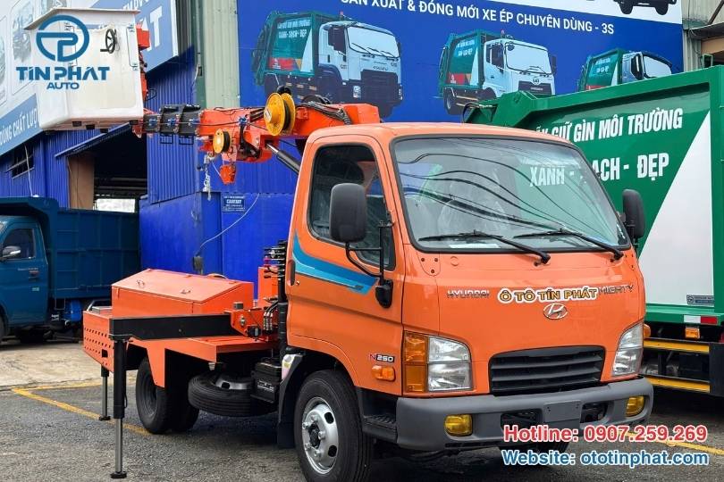 ĐẶC ĐIỂM NỔI BẬT CỦA XE NÂNG NGƯỜI LÀM VIỆC TRÊN CAO HYUNDAI NEW MIGHTY N250