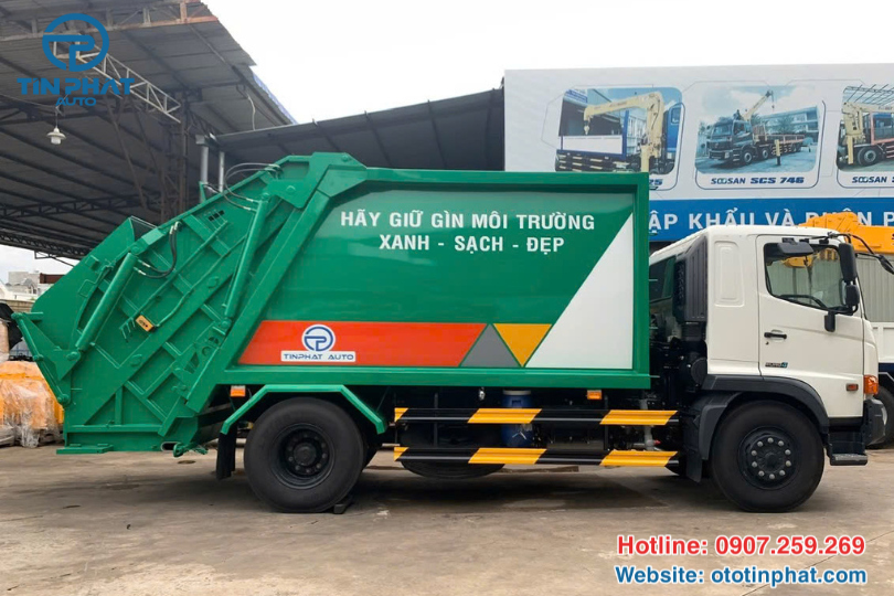 XE ÉP RÁC HINO 14 KHỐI