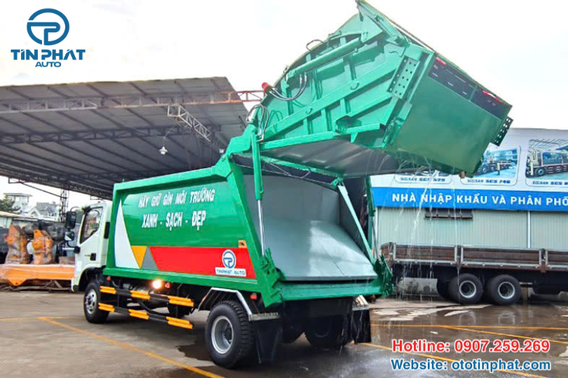 XE ÉP RÁC THACO 12 KHỐI
