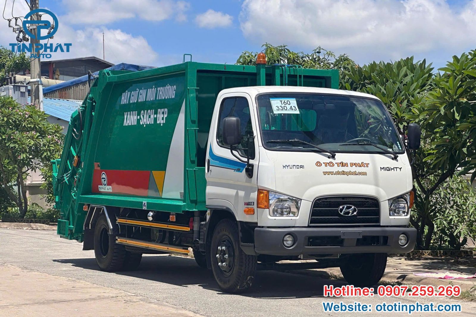 Xe ép rác 9 khối Hyundai