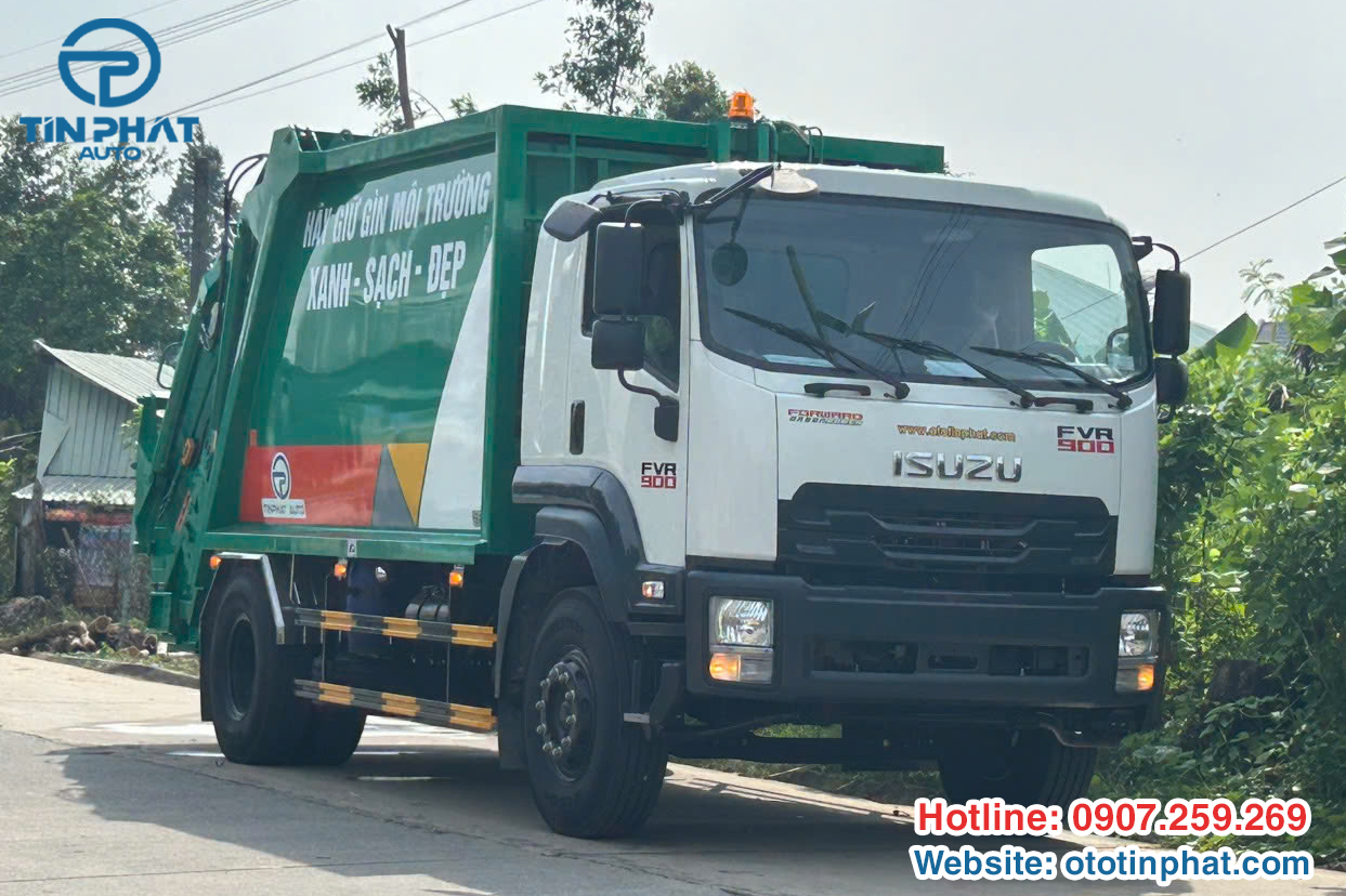 Xe ép rác 14 khối là ISUZU FVR