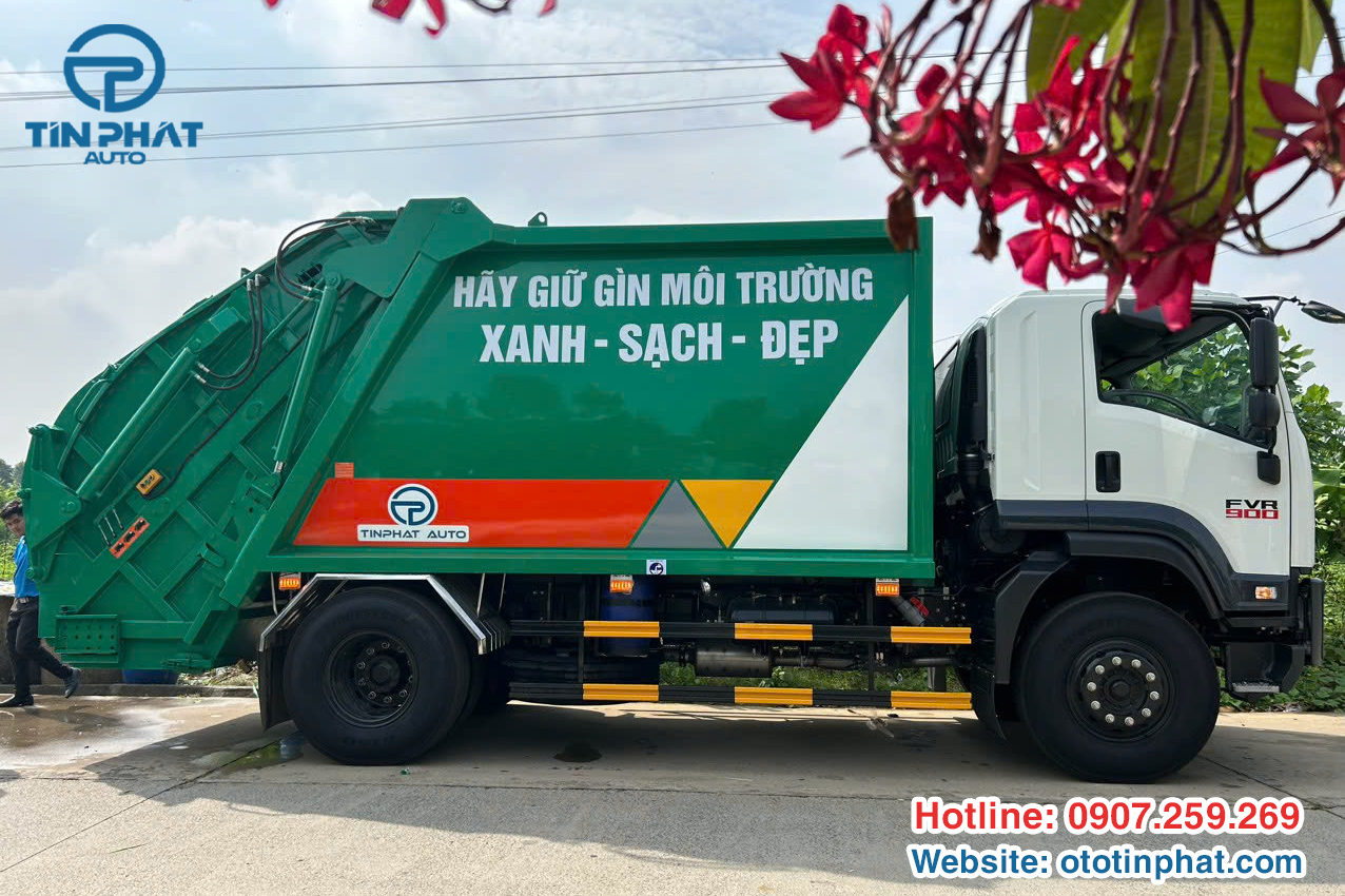 Xe ép rác 14 khối là ISUZU